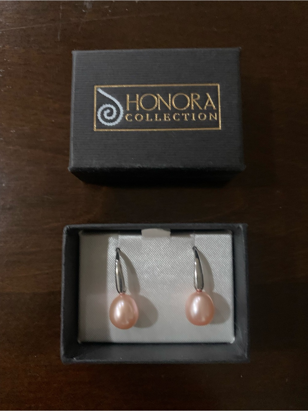 Honora Pink Pearl Drop Earrings with Silver Hooks
